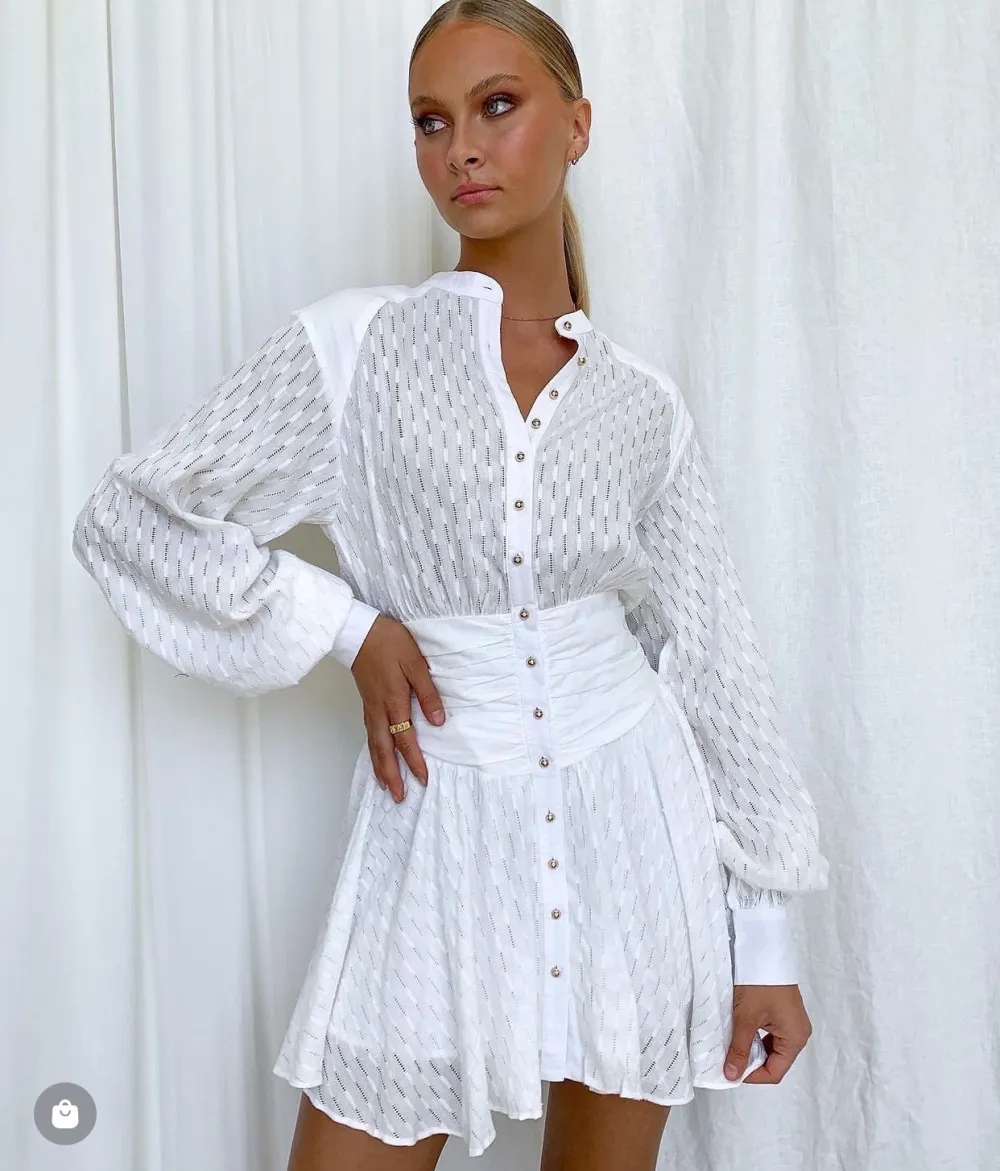 Elegant long sleeve shirt dress for women (S/M/L ONE SIZE) ITALIAN FASHION IMPOC236338