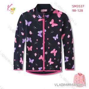 Lightweight sweatshirt with zipper, long sleeves, children's girls (98-128) KUGO SM3591