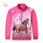 Lightweight long-sleeved zip-up sweatshirt for children and teenagers, girls (116-146) KUGO SM3531