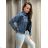 Women's oversized denim jacket (XL-6XL) M.SARA MSR23AM2216-4 blue 2XL