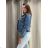 Women's oversized denim jacket (XL-6XL) M.SARA MSR23AM2216-4 blue 2XL