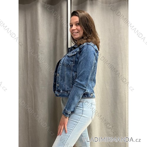 Women's oversized denim jacket (XL-6XL) M.SARA MSR23AM2216-4 blue 2XL