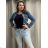 Women's oversized denim jacket (XL-6XL) M.SARA MSR23AM2216-4 blue 2XL