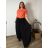 Women's 3/4 long sleeve shirt dress (XS/S/M ONE SIZE) ITALIAN FASHION IMD25030 54/56/58 black