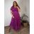 Dress Long Elegant Party Short Sleeve Women's Plus Size (2XL-4XL) ITALIAN FASHION IMPSH233589V black 50/52