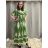Women's short sleeve summer casual dress (S/M/L ONE SIZE) ITALIAN FASHION IMWGB25022 XL/2XL green