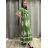 Women's short sleeve summer casual dress (S/M/L ONE SIZE) ITALIAN FASHION IMWGB25022 XL/2XL green