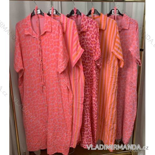 Long Jumpsuit with Pendant 3/4 Long Sleeve Women's Plus Size (50-58) ITALIAN FASHION IMWEC24016