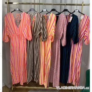 Long Jumpsuit with Pendant 3/4 Long Sleeve Women's Plus Size (50-58) ITALIAN FASHION IMWEC24016