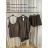 Long Jumpsuit with Pendant 3/4 Long Sleeve Women's Plus Size (50-58) ITALIAN FASHION IMWEC24016