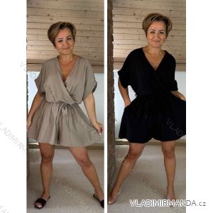 Long Jumpsuit with Pendant 3/4 Long Sleeve Women's Plus Size (50-58) ITALIAN FASHION IMWEC24016