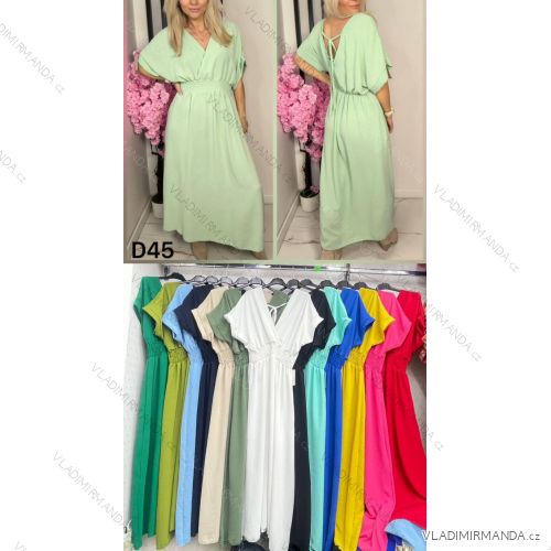 Women's short sleeve summer casual dress (S/M/L ONE SIZE) ITALIAN FASHION IMWGB25022