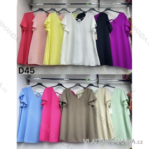 Women's Long Chiffon Short Sleeve Dress (S/M ONE SIZE) ITALIAN FASHION IMWGS231048