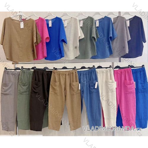Women's short sleeve summer casual dress (S/M/L ONE SIZE) ITALIAN FASHION IMWGB25022
