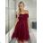 Women's Strapless Short Party Dress (S/M ONE SIZE) ITALIAN FASHION IMPSH23C662 S / M dark blue
