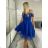 Women's Strapless Short Party Dress (S/M ONE SIZE) ITALIAN FASHION IMPSH23C662 S / M dark blue