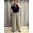 Elegant trousers with belt for women (S/M/L ONE SIZE) ITALIAN FASHION IM425057