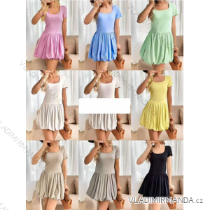 Women's short sleeve summer casual dress (S/M/L ONE SIZE) ITALIAN FASHION IMWGB25022