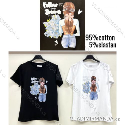 Women's short sleeve summer casual dress (S/M/L ONE SIZE) ITALIAN FASHION IMWGB25022