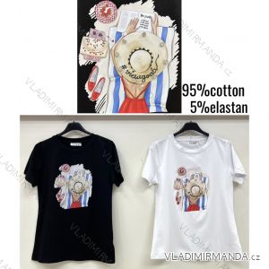 Women's short sleeve summer casual dress (S/M/L ONE SIZE) ITALIAN FASHION IMWGB25022