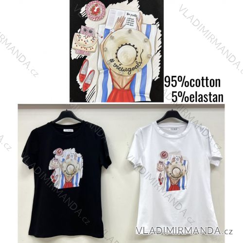 Women's short sleeve summer casual dress (S/M/L ONE SIZE) ITALIAN FASHION IMWGB25022