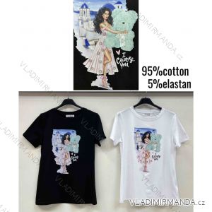 Women's short sleeve summer casual dress (S/M/L ONE SIZE) ITALIAN FASHION IMWGB25022