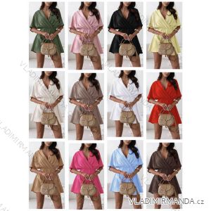 Women's short sleeve summer casual dress (S/M/L ONE SIZE) ITALIAN FASHION IMWGB25022