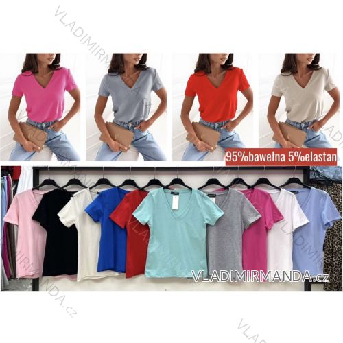 Women's short sleeve summer casual dress (S/M/L ONE SIZE) ITALIAN FASHION IMWGB25022