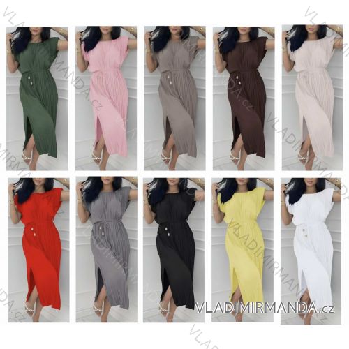 Women's short sleeve summer casual dress (S/M/L ONE SIZE) ITALIAN FASHION IMWGB25022