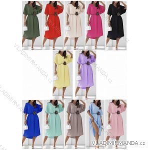 Women's short sleeve summer casual dress (S/M/L ONE SIZE) ITALIAN FASHION IMWGB25022