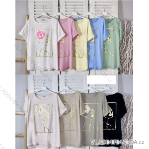 Women's short sleeve T-shirt (S/M/L ONE SIZE) ITALIAN FASHION IMWKK251025