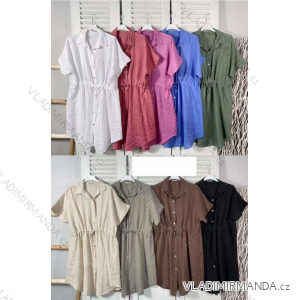 Women's short sleeve summer casual dress (S/M/L ONE SIZE) ITALIAN FASHION IMWGB25022