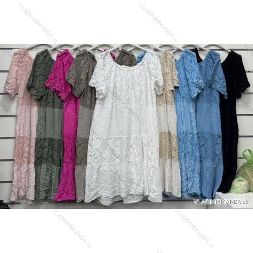 Women's Long Chiffon Short Sleeve Dress (S/M ONE SIZE) ITALIAN FASHION IMWGS231048
