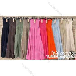 Women's Long Chiffon Short Sleeve Dress (S/M ONE SIZE) ITALIAN FASHION IMWGS231048