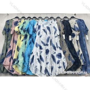 Women's short sleeve summer casual dress (S/M/L ONE SIZE) ITALIAN FASHION IMWGB25022