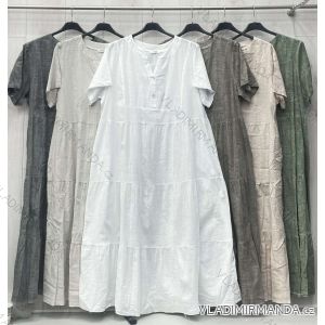 Women's short sleeve summer casual dress (S/M/L ONE SIZE) ITALIAN FASHION IMWGB25022