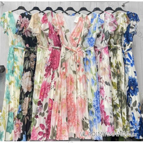 Women's short sleeve summer casual dress (S/M/L ONE SIZE) ITALIAN FASHION IMWGB25022