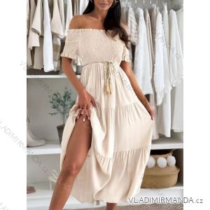 Women's short sleeve summer casual dress (S/M/L ONE SIZE) ITALIAN FASHION IMWGB25022