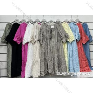 Women's Long Chiffon Short Sleeve Dress (S/M ONE SIZE) ITALIAN FASHION IMWGS231048