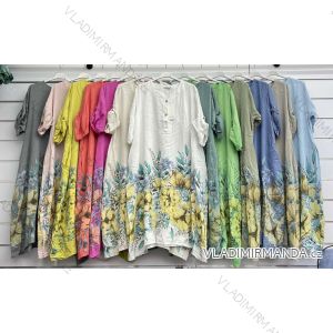 Women's long sleeve cotton tunic (S/M/L ONE SIZE) ITALIAN FASHION IMWCP25041