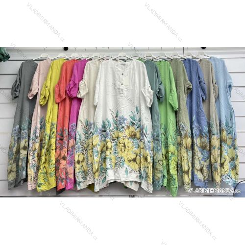 Women's long sleeve cotton tunic (S/M/L ONE SIZE) ITALIAN FASHION IMWCP25041