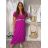 Women's 3/4 long sleeve shirt dress (XS/S/M ONE SIZE) ITALIAN FASHION IMD25030