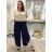 Women's long summer oversize pants (S/M/L ONE SIZE) ITALIAN FASHION IM425271 M/L/XL Royal blue