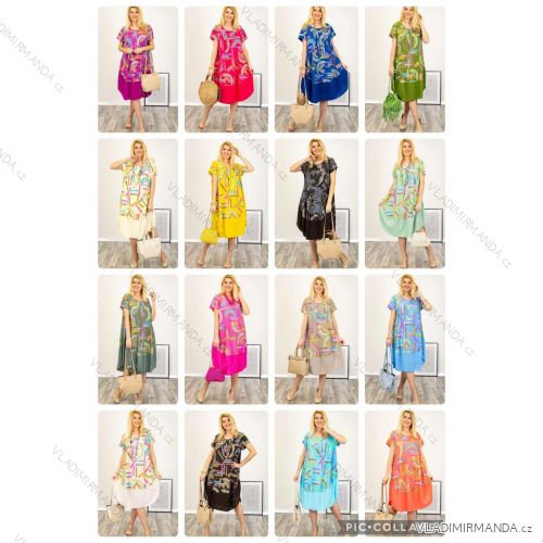 Women's long sleeve cotton tunic (S/M/L ONE SIZE) ITALIAN FASHION IMWCP25041