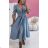 Long denim dress summer 3/4 long sleeve women's (S/M/L ONE SIZE) ITALIAN FASHION IMWCL251070