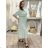 Women's long summer short sleeve dress (S/M/L ONE SIZE) ITALIAN FASHION IMC25197