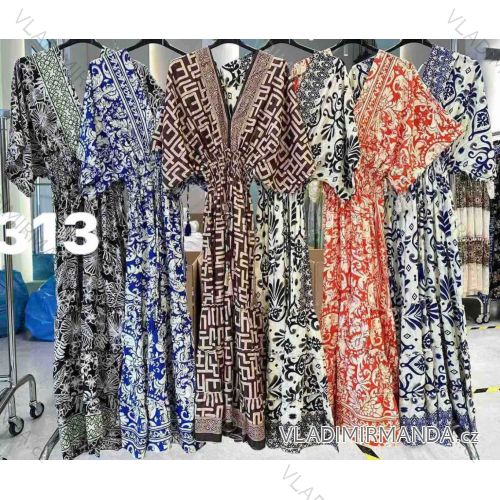 Šaty elegantní košilové dlouhý rukáv dámské (S/M ONE SIZE) ITALSKÁ MÓDA IMWY21734