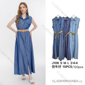 Šaty elegantní košilové dlouhý rukáv dámské (S/M ONE SIZE) ITALSKÁ MÓDA IMWY21734