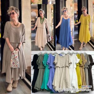 Women's Long Chiffon Short Sleeve Dress (S/M ONE SIZE) ITALIAN FASHION IMWGM23456