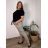 Set of long sweatpants and long sleeve sweatshirt for women (UNI S / L) TURKISH FASHION IMK20148 50/52/54 dark emerald